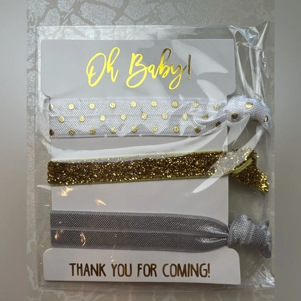 SET: “Oh Baby” | 8- pieces, 3 hair ties each. Baby shower gift.